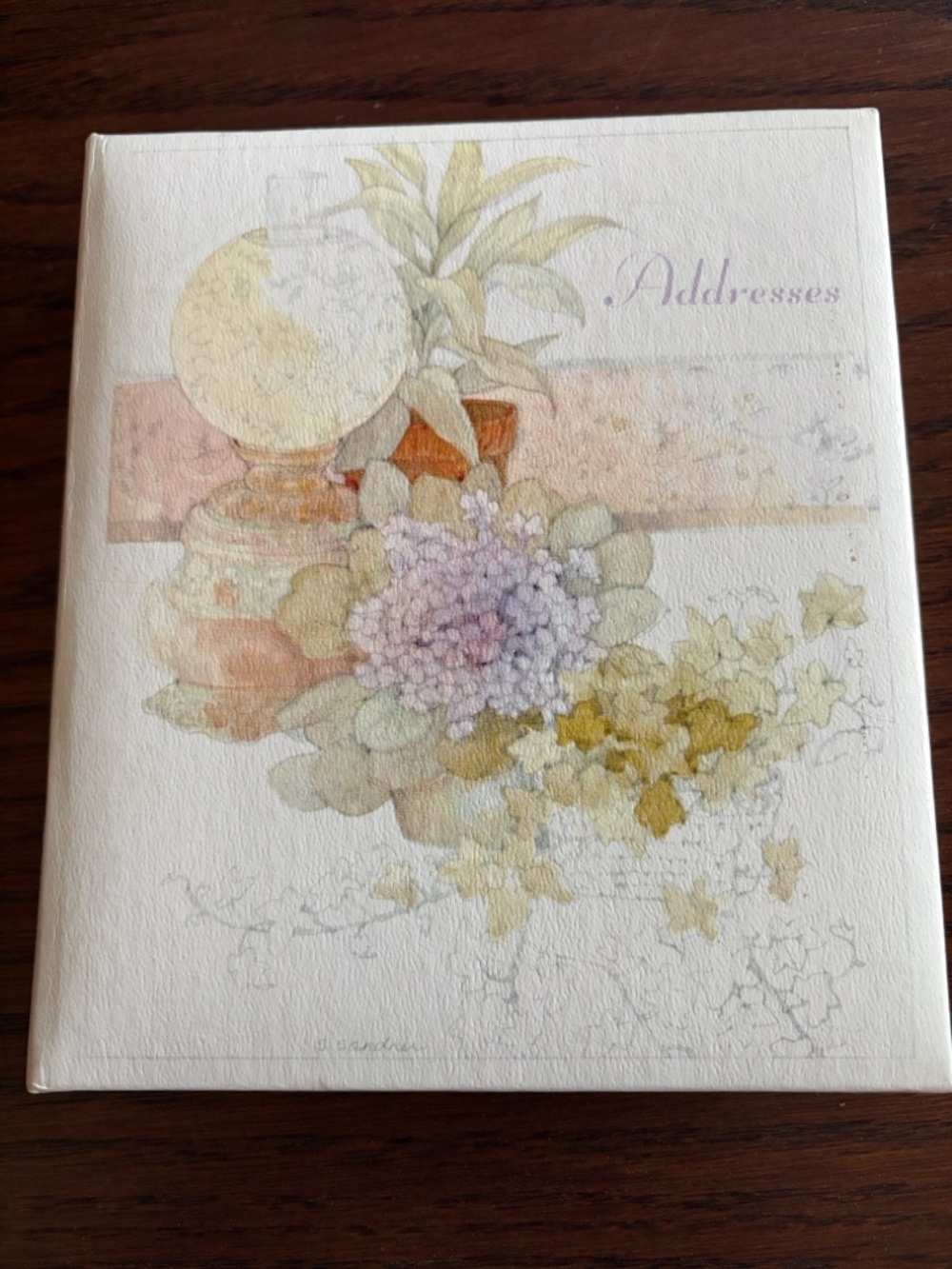 Vintage Current 1978 Address & Phone Number Book. Floral. Pastels. 6.5” x 5.5”
